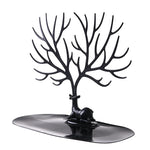 présentoir bijoux arbre blanc noir branches stylisées moderne minimaliste horloge boîte rangement