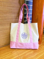 sacs toile colorés blanc vert violet rouge jaune logo trader joes poignées tissu casual