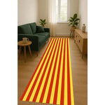 tapis moderne rayures verticaux rouge jaune blanc bleu marron minimaliste salon entrée chambreextérieur