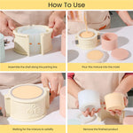 moule silicone bougie pot décoration maison flexible non adhésif facile nettoyage durable