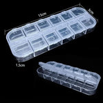 boîtes rangement bijoux transparentes poignées bleues anneau boucles doreilles modernes pratiques