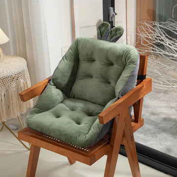 coussin chaise velours doux boutons décoratifs fixation adhésive confort moderne