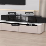 boîte rangement routeur wifi noir blanc moderne organisation living room.storage
