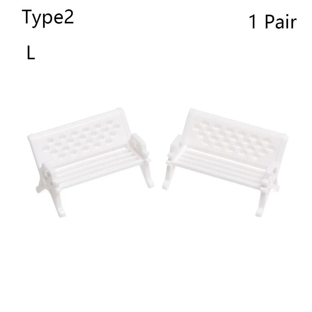petit banc miniature résine décoratif jardin féerique maison poupée micro paysage