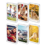 cadres photo magnétiques transparents modernes 6cm 4cm aimants frigo minimalistes