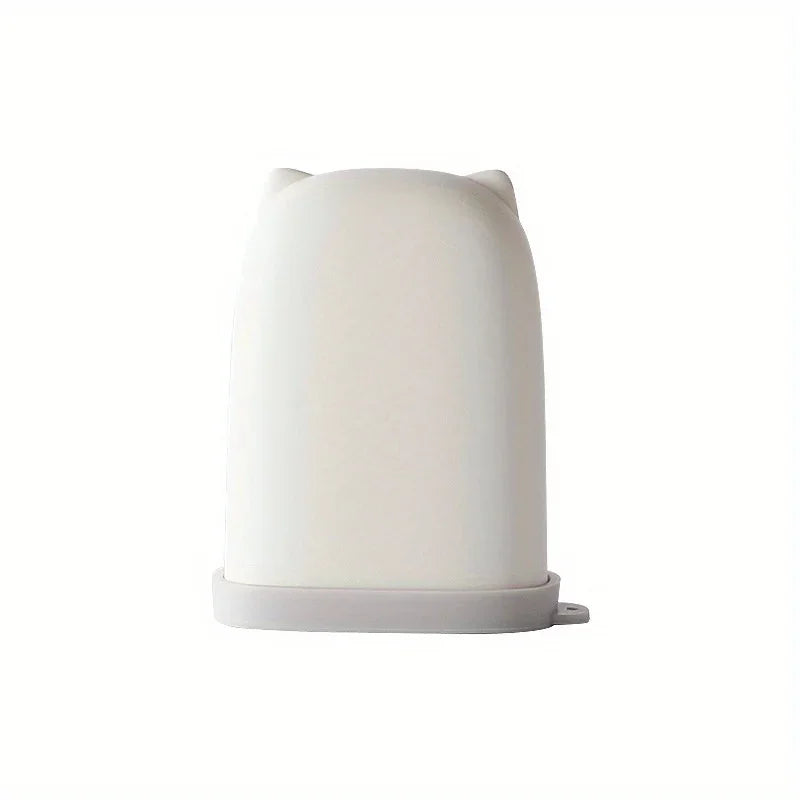 pot savon silicone bleu rose blanc moderne minimaliste adhésif couvercle