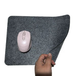 tapis souris feutre gris clair foncé pois blancs moderne minimaliste adhésif maison