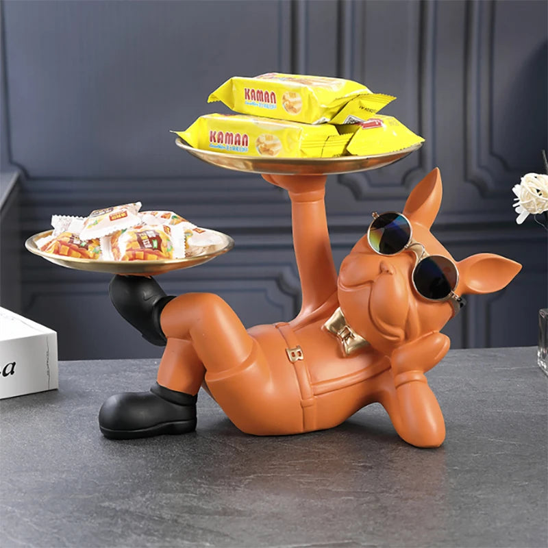 décor moderne support plateau noir verre lunettes parfum télécommande cigarettes
