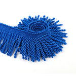 ruban franges or bleu marine franges torsade classique polyester élastique écologique yards