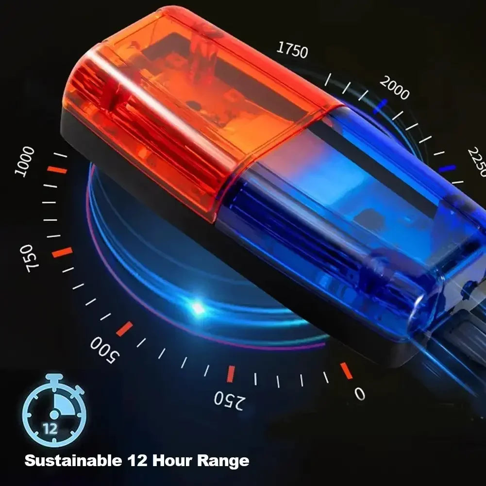 lampe signalisation led rouge bleu rechargeable pince torche épaule sécurité moderne
