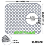 tapis cuisine silicone perforé moderne noir 200°C résistant 46.2cm 31.7cm