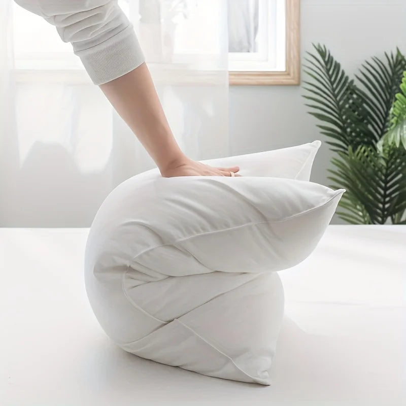 oreiller blanc uni moderne literie polyester coton doux décoration maison sommeil