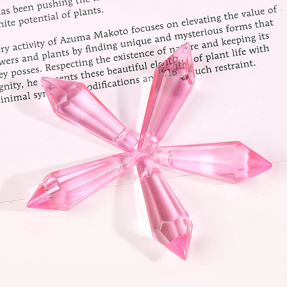 cristaux géode transparents facettes modernes bleu rose violet orange jaune bricolage décoration festive mariage