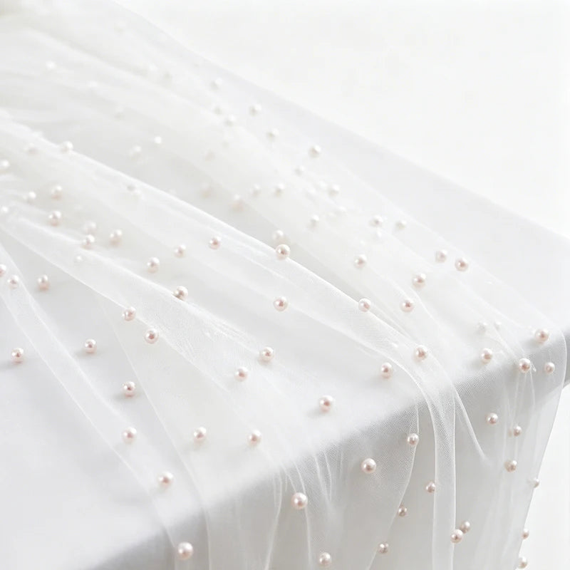 nappe décorative transparente blanches rose table mariage fête 75x200cm polyester