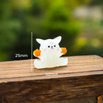 ornements animaux mignons figurines verre cartoon coeurs lunettes rubans maison jardin chambre decoration diys