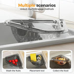 bac déchets moderne transparent aimanté évier cuisine organisateur filtrant lisse