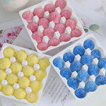 boules pommade pelucheuses couleurs variées texturées douces occasionnelles anniversaires fêtes