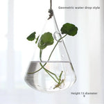 vase suspendu verre transparent moderne plante hydroponique décoration intérieure minimaliste fixations cordelette portable terrarium