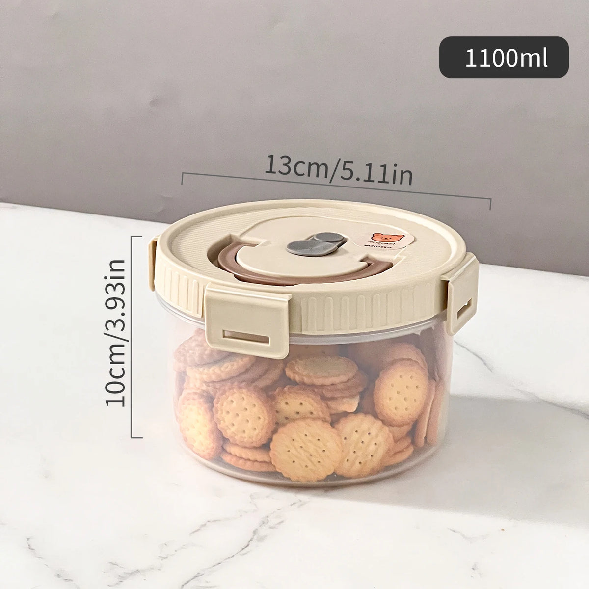 boîtes rangement transparentes modernes hermétiques qualité alimentaire poignées couvercle beige