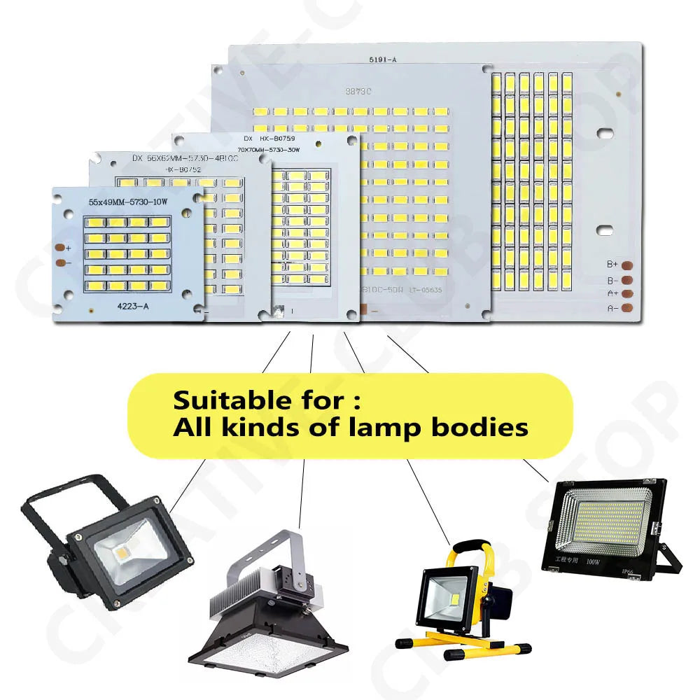 plaque led 10w 20w 30w 50w 100w blanc mat cool white 6500k 7000kextérieur modernestyle