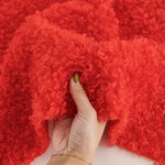 tissu bouclé imitation laine peluche beige bleu rose vert blanc poupée bricolage diy