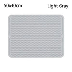 tapis table silicone rectangulaire moderne rayures ondulées gris noir protection cuisine support vaisselle