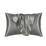 taies d'oreiller soie gris satinées modernes non toxiques hypoallergéniques 51x66cm 51x76cm