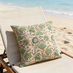 housses coussin décoratif motif floral stylisé bohème tropical imperméable polyester 45x45cm voiture maison commercial