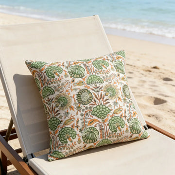 housses coussin décoratif motif floral stylisé bohème tropical imperméable polyester 45x45cm voiture maison commercial