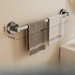 porte serviettes mural gris moderne ventouse texture mat longueur 50cm support serviettes fixe