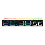 horloge led moderne réveil numérique lumière ambiance barre rythmique couleur réglable