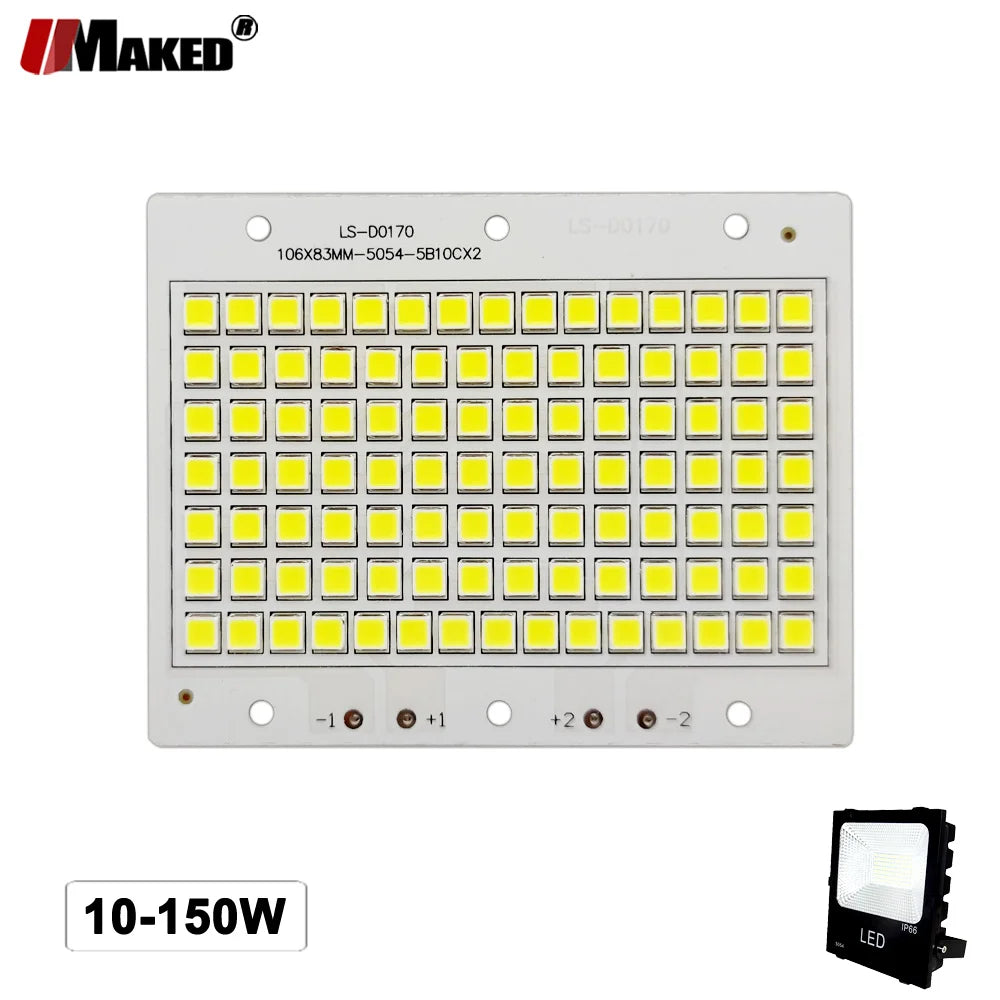 plaque led moderne 10w 20w 30w 50w 100w 150w smd5054 pcb alu chroméextérieur blanc