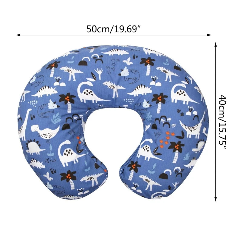 coussin bébé housse coton bleu motifs floraux animaux moderne doux floral abstrait