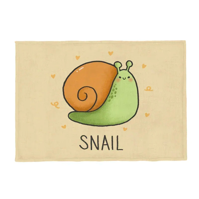 serviette table rectangulaire tissu motif animaux mignons dessin animé décoration salle manger