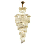 lustre suspendu cristal doré brillantes classique élégant haute luminosité encastrée