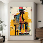 affiche abstraite moderne pop art toile canvas couleur géométrique salon décoration maison sans cadre