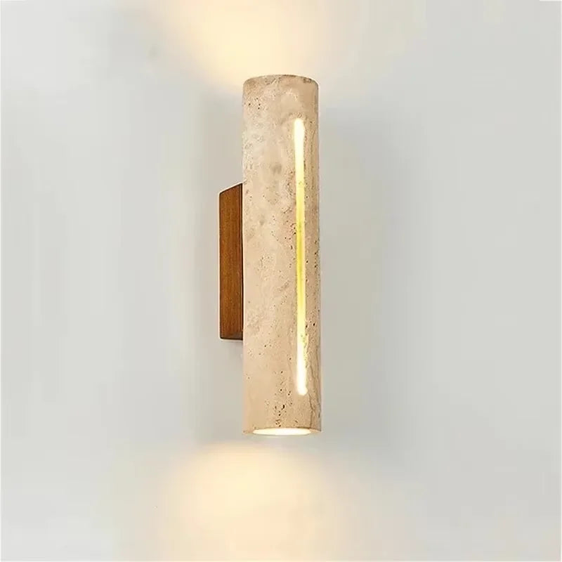 lampe murale moderne marbre beige minimaliste 28cm hauteur éclairage quotidien led chambre cuisine étude