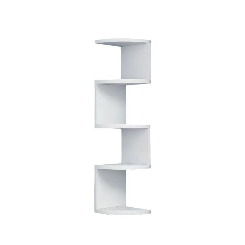étagère murale forme angle blanc motifs marbre moderne minimaliste livres décorativos ventilation parfum
