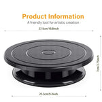 tourne disque rotatif noir anti dérapant sculpture céramique argile décoration gâteau DIY moderne