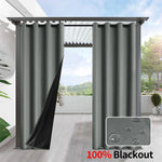rideau occultant gris moderne salon jardin terrasse intérieur extérieur tissu texturé