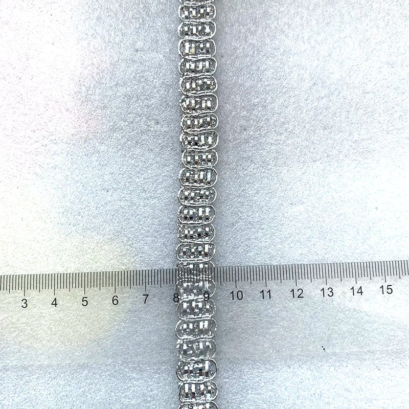 rubans métalliques or argent décoration mariage dentelle fine polyester brillants 5mètres largeur10mm styleélégant