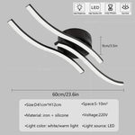plafonnier moderne led noir blanc abstrait minimaliste éclairage quotidien