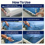 fixateurs angle draps lit bande transparente housses matelas antidérapants protection sécurité clips minimalistes modernes