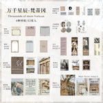 cartes postales vintage paysages citations statuettes beige gris vert blanc modernes 32 pièces