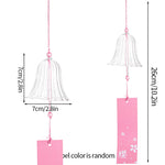 cloches vent verre transparentes moderne cordelette étiquettes coloréesextérieur decoration jardinartisanaux peint main