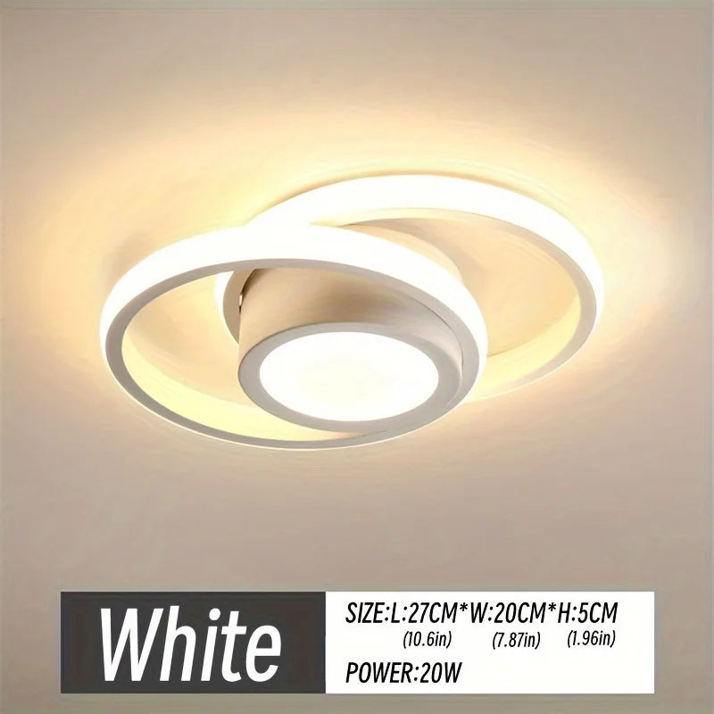 plafonnier led moderne minimaliste acrylique blanc noir toucher interrupteur chambre salon cuisine