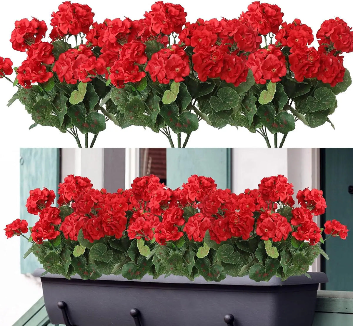 fleurs artificielles soie rouge vert modernes décoration intérieure anniversaire mariage baby shower
