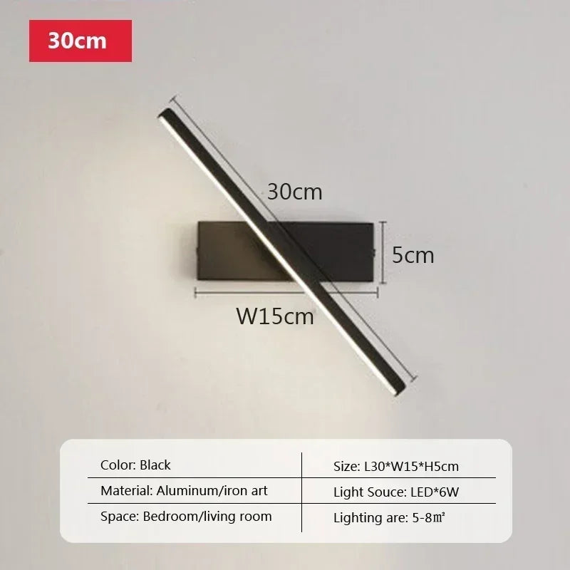 lampe murale led moderne minimaliste blanc noir éclairage intérieur salon chambre