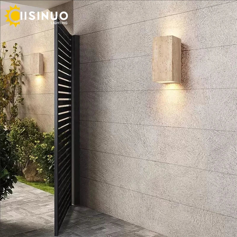 lampe murale moderne led beige granulaire extérieure hydrofuge 6000k 4000k 3000k