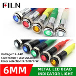 ampoule led 12v 24v bleu rouge vert jaune blanc métal brillant moderne vis câble